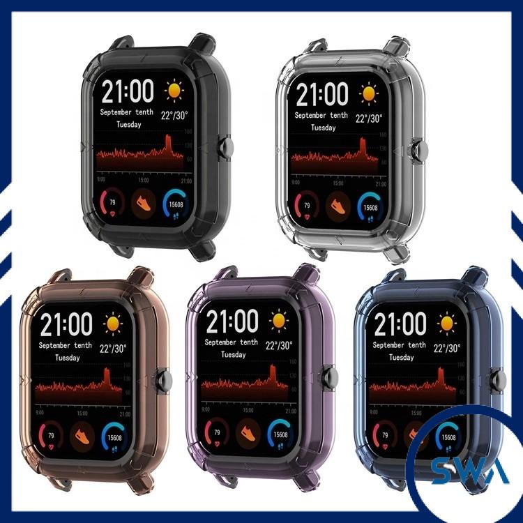 Ốp lưng silicon trong suốt hở màn cho Amazfit GTS