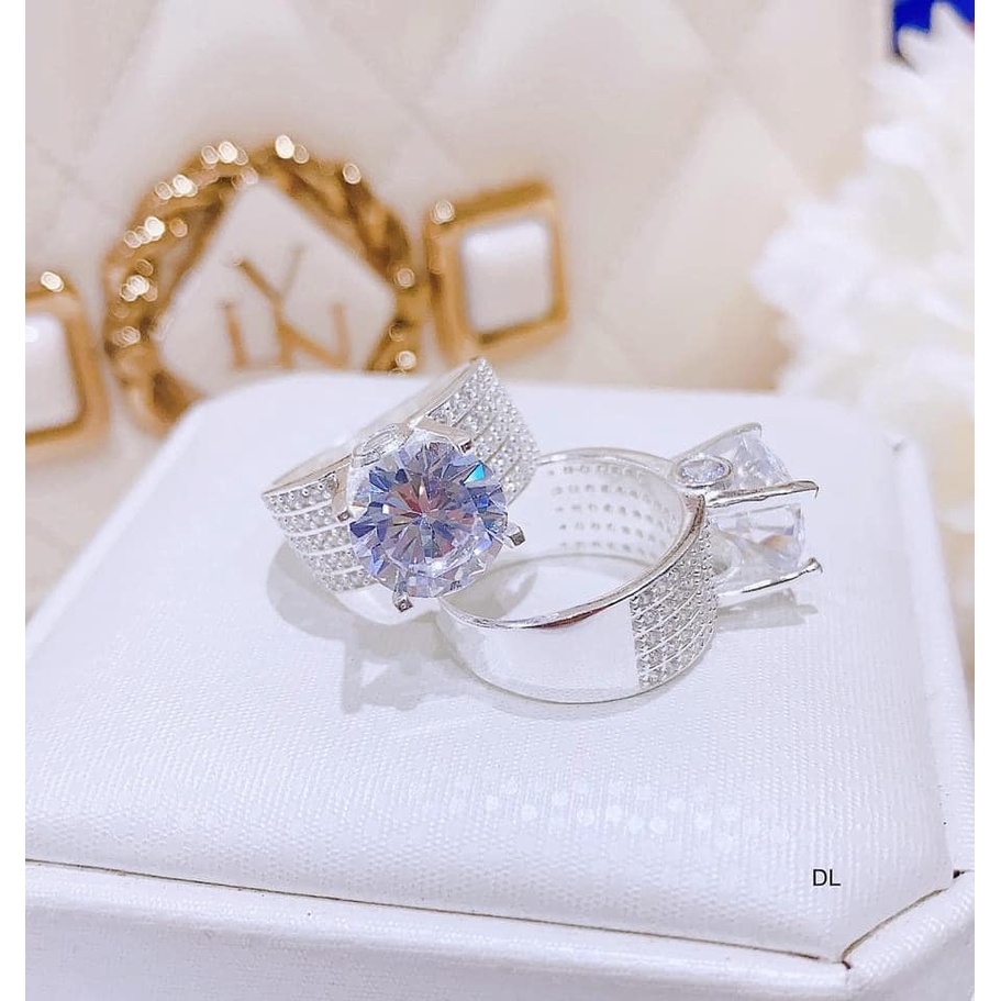 NHẪN NỮ 5 HÀNG ĐÁ SIÊU SANH CHẢNH