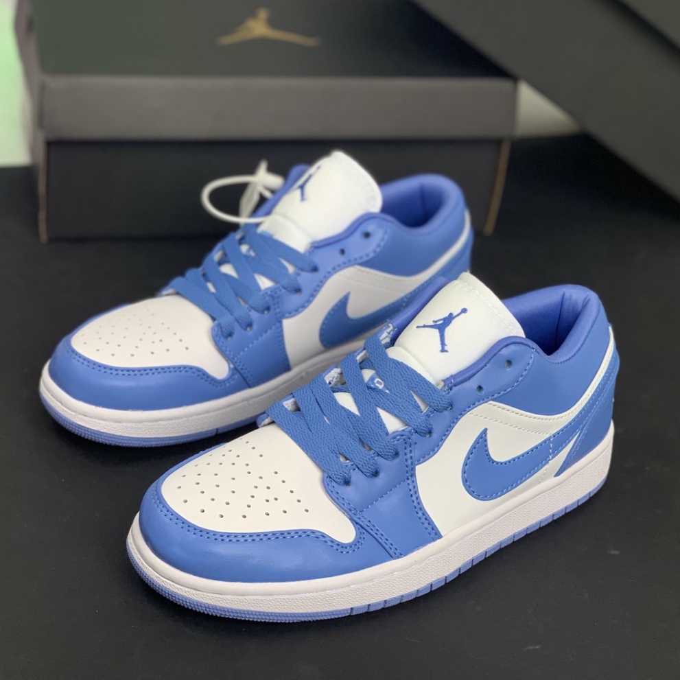 Giày Thể Thao Xanh Dương Thấp, Giày thể thao màu xanh da trời nam nữ full box bill ( kèm ảnh thật )