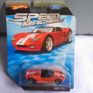 xe Hotwheels Speed Machines Ford GTX1 Màu cam , mui trần , hàng siêu hiếm