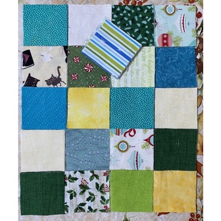 Vải quilt cắt sẵn 7x7cm- Thô kiện Hàn (sẵn có)