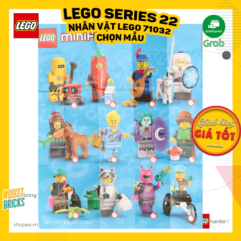 Nhân Vật LEGO 71032 LEGO Minifigures - Series 22 - chọn mẫu 0937Bricks 71032