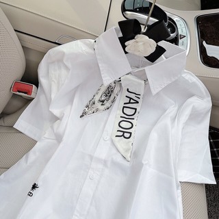 ÁO SƠ MI NỮ KÈM KHĂN DIOR