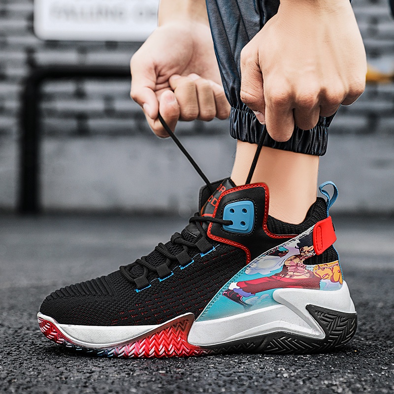 Giày Thể Thao Nam Thoáng Khí In Hình Anime Cá Tính Size 39-45