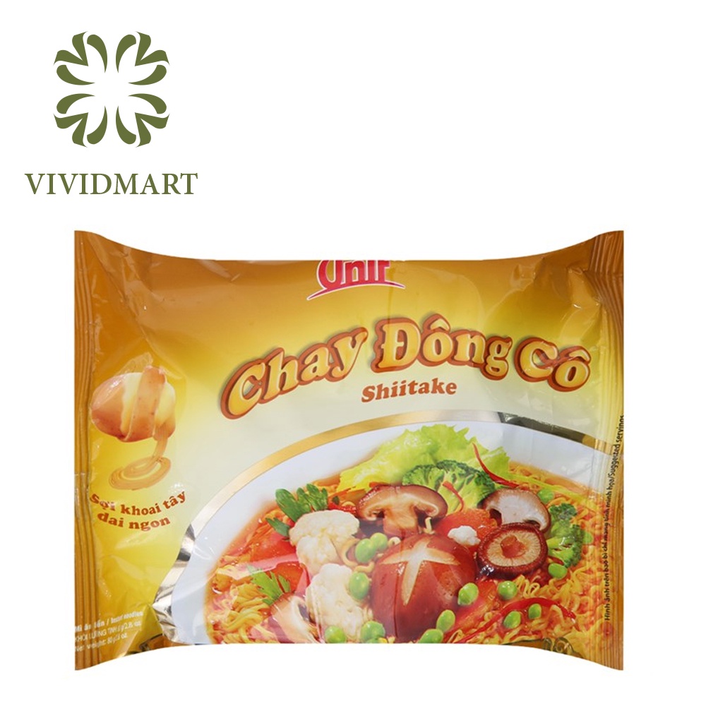 MÌ UNIF 3 VỊ: BÒ RAU THƠM, TÔM CHUA CAY, CHAY ĐÔNG CÔ - GÓI 72G - UNI President