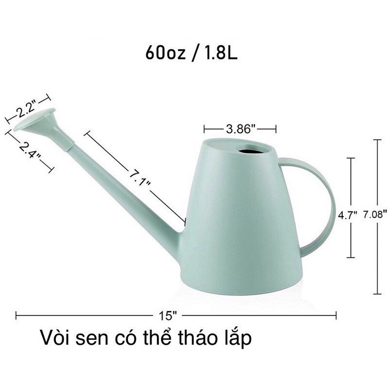 Bình tưới vòi sen 1,8l