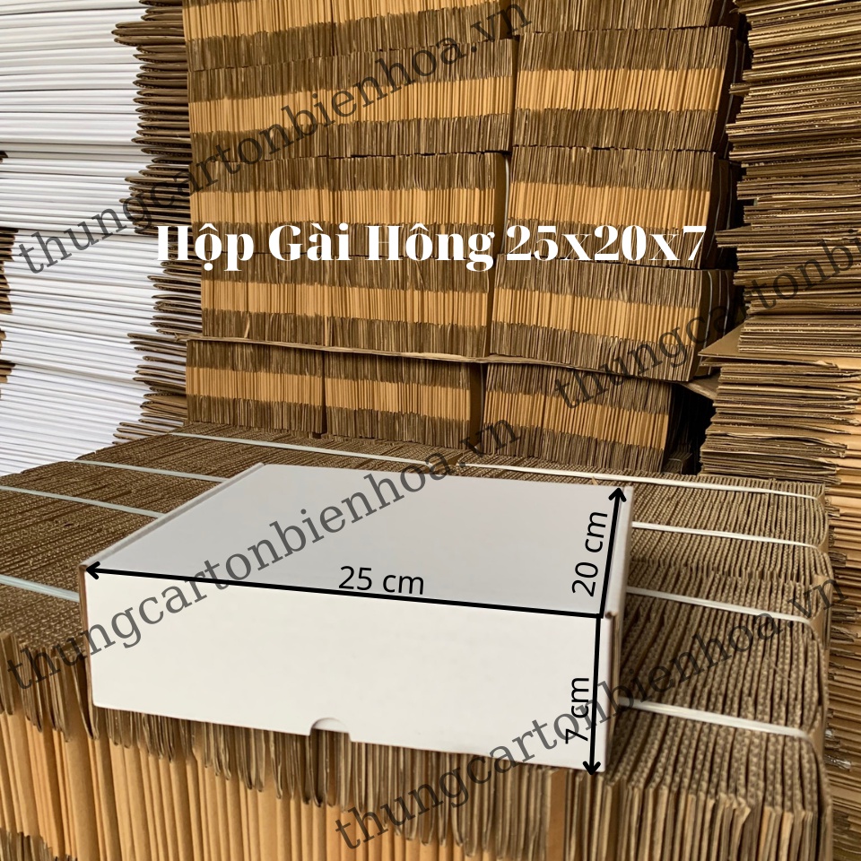 Hộp Nắp Gài 25x20x7 Hộp Carton Đóng Gói Hàng Hóa