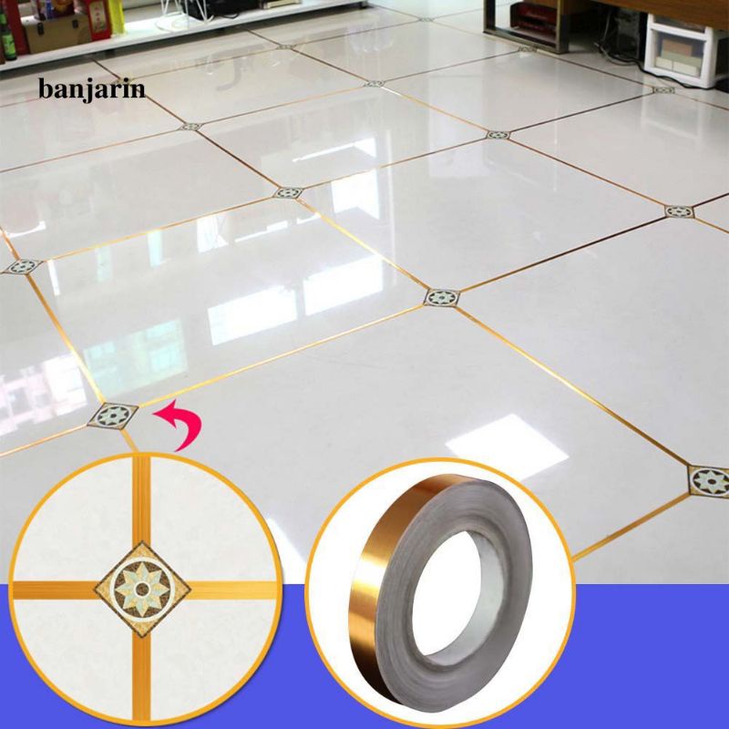 Cuộn băng dính dán viền gạch men,tranh trí nội thất màu đồng.