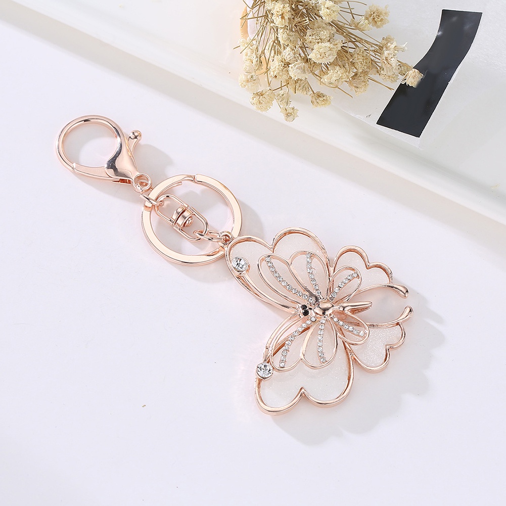 Móc Khóa Hợp Kim Hình Bướm Đính Đá Thời Trang