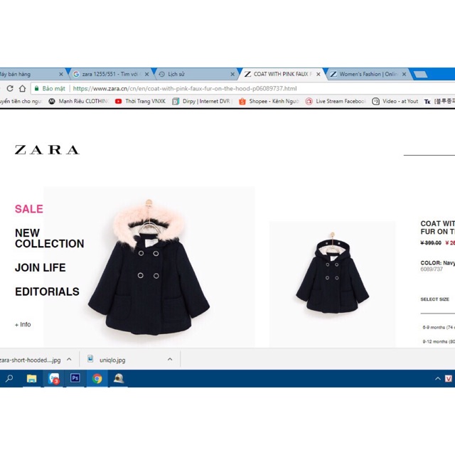 Áo dạ zara