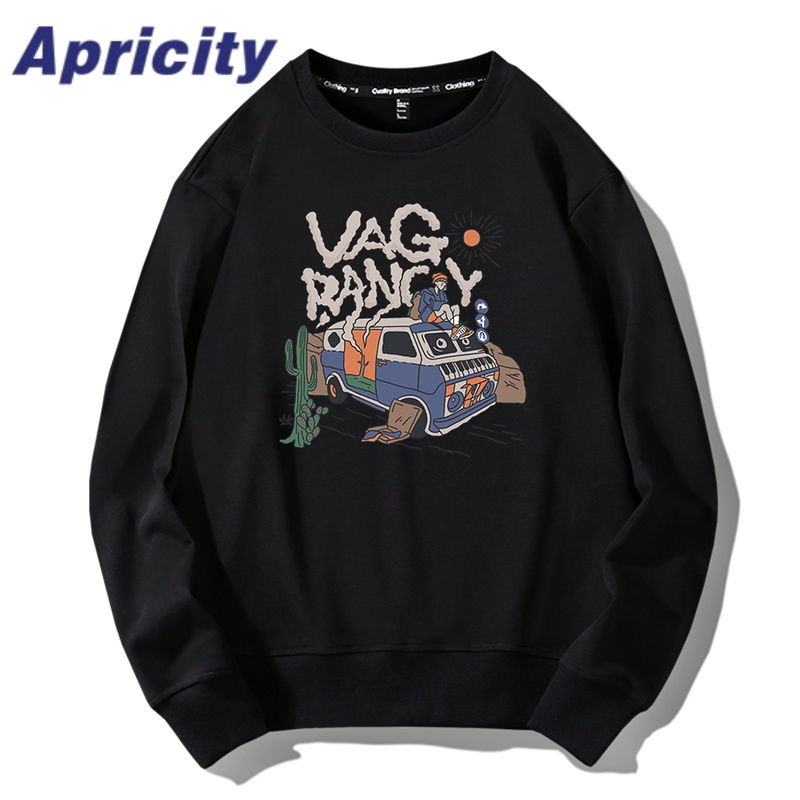 Áo sweater Cổ Tròn Dáng Rộng In Họa Tiết Thời Trang Thu Đông 2022 Cho Nam