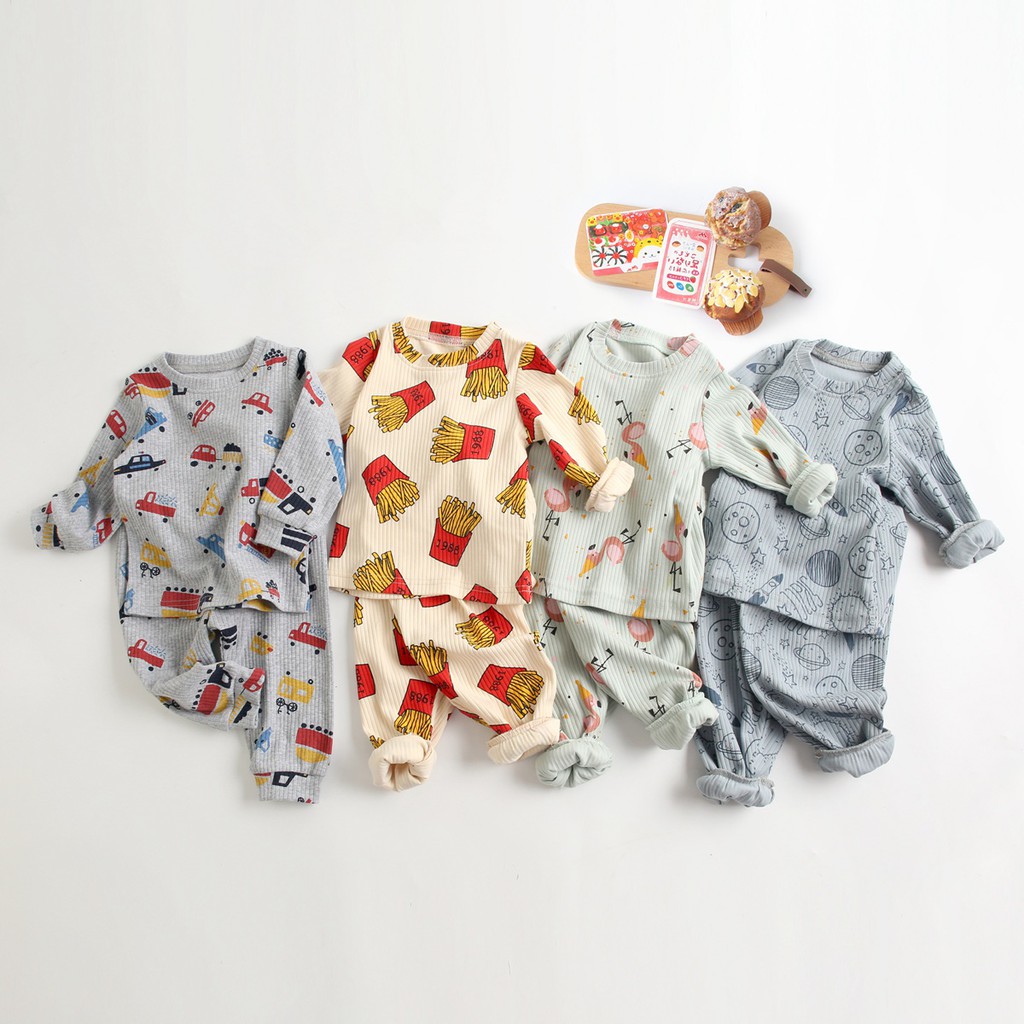 Bộ Quần Áo Sanlutoz Từ Cotton Họa Tiết Hoạt Hình Dành Cho Bé