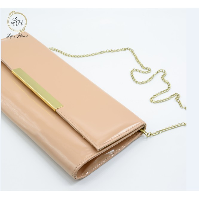 Túi xuất khẩu màu nude clutch đi tiệc Dorothy Perskins