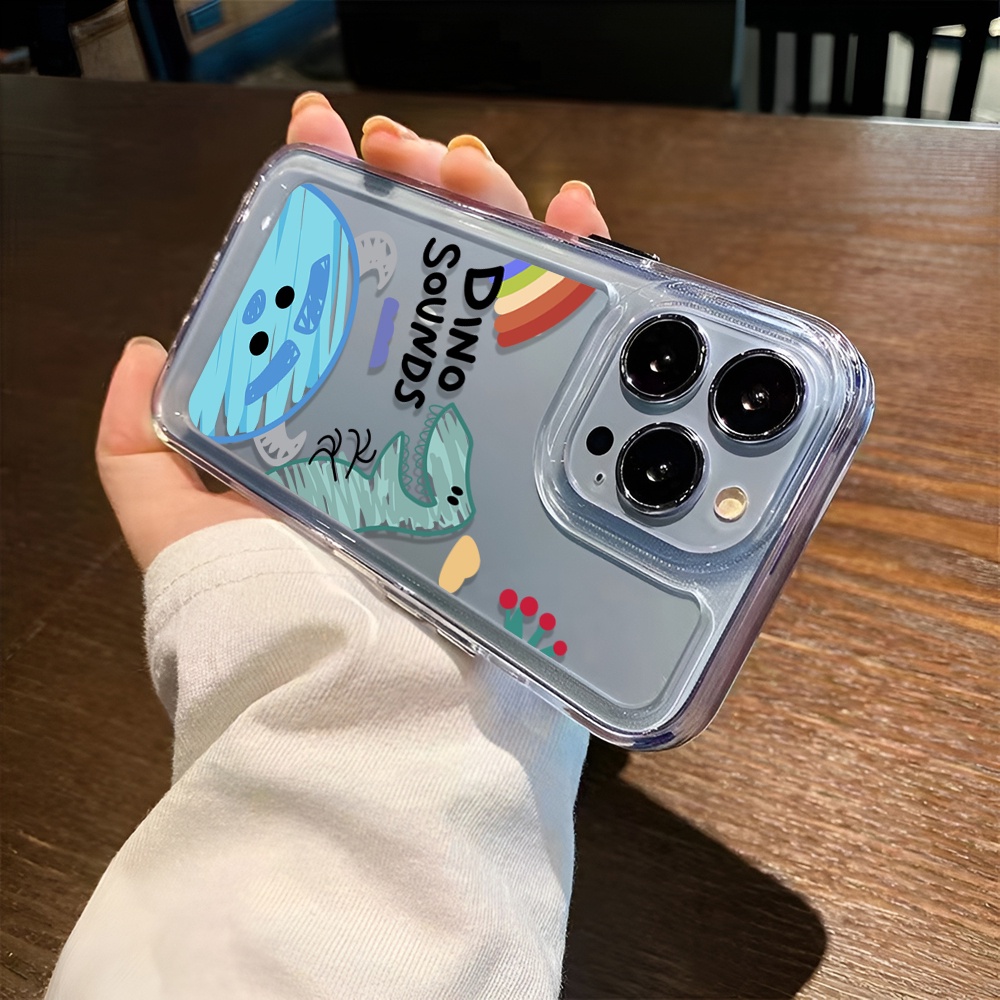 Ốp Điện Thoại Trong Suốt Hình Khủng Long Cho iphone 14 Plus 11 13promax 12 7Plus X XS Max