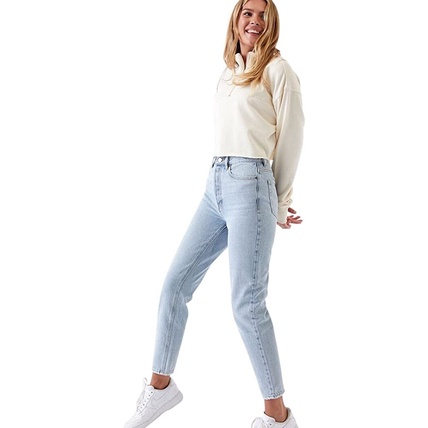 Quần Jeggings Jeans Bò PACSUN Nữ Dáng Skinny Cắt Gấu Hàng Xuất Xịn Cao Cấp Chất Siêu Mịn Đẹp Xanh Nhạt