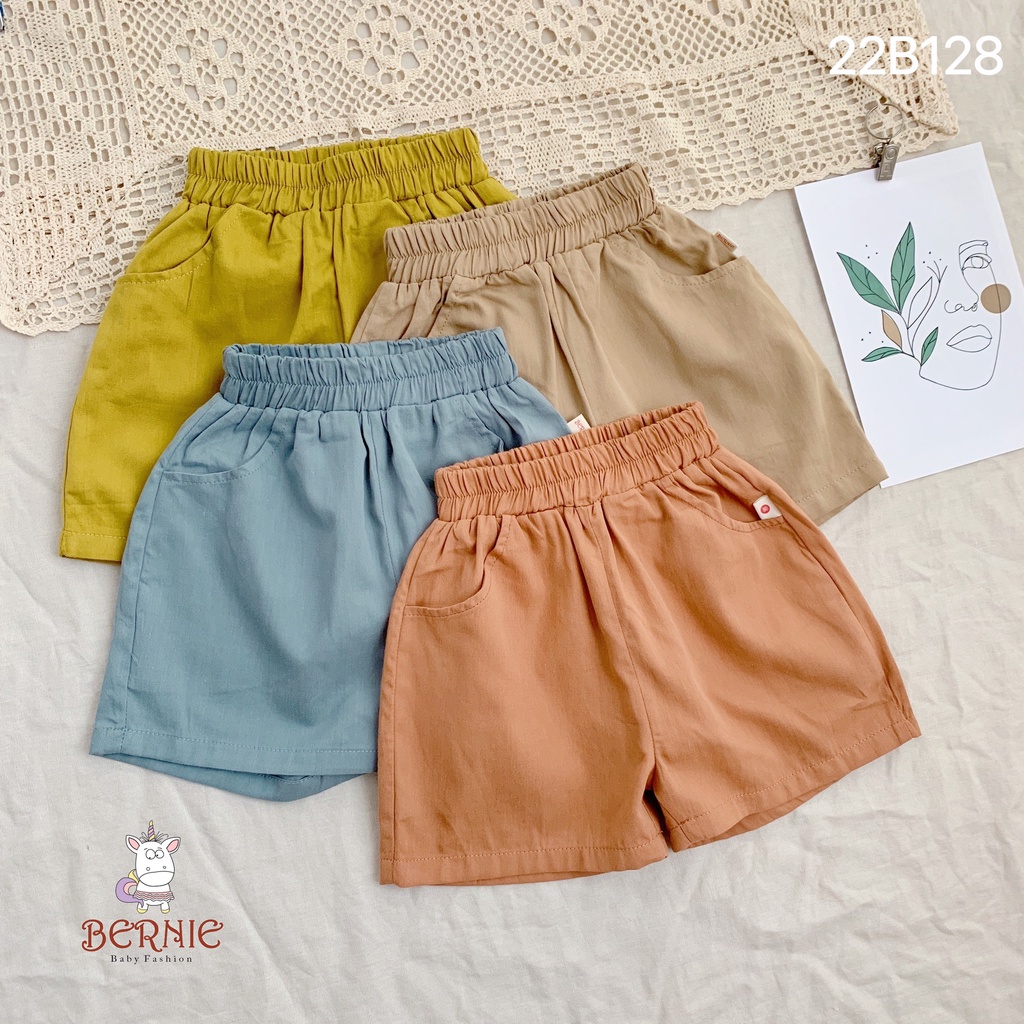 BERNIE - Bộ Thô Đũi Hàn Cổ Trụ Unisex Cho Bé Trai Bé Gái