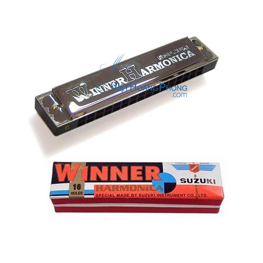 Kèn Harmonica Tremolo Suzuki Winner W-16 Key C (16 Holes)