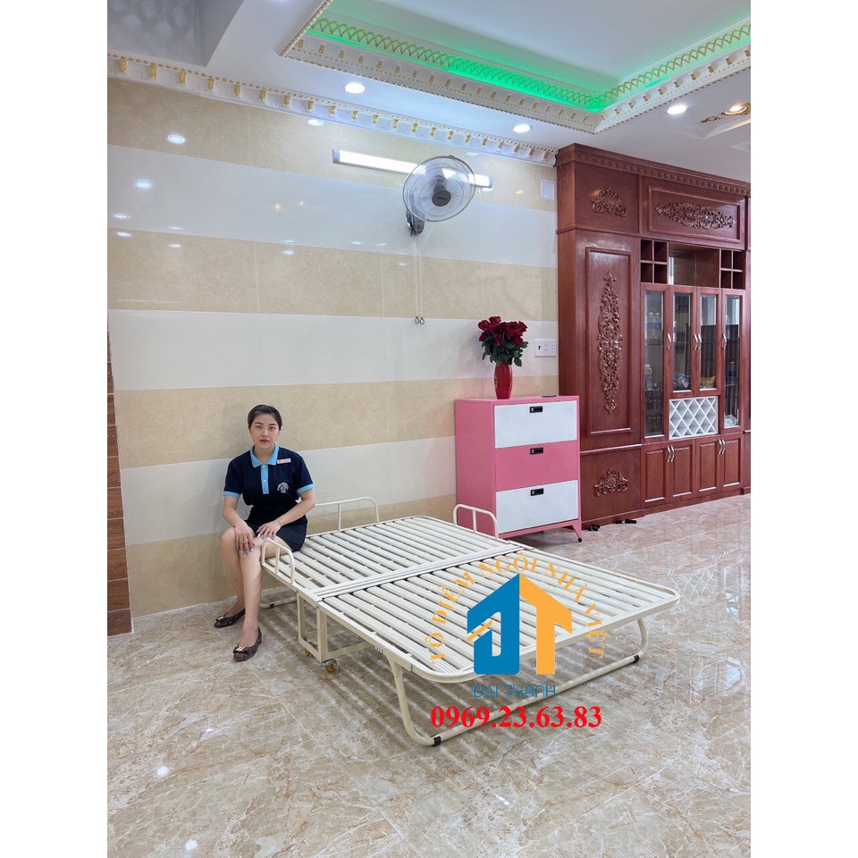 Giường sắt xếp di động