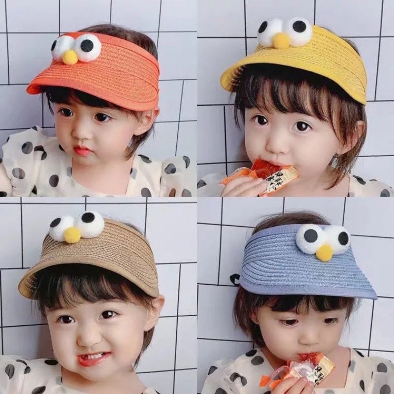 MUP 51 : Mũ cói hình con chim cho bé 1-5t ( có miếng dán chỉnh dc )