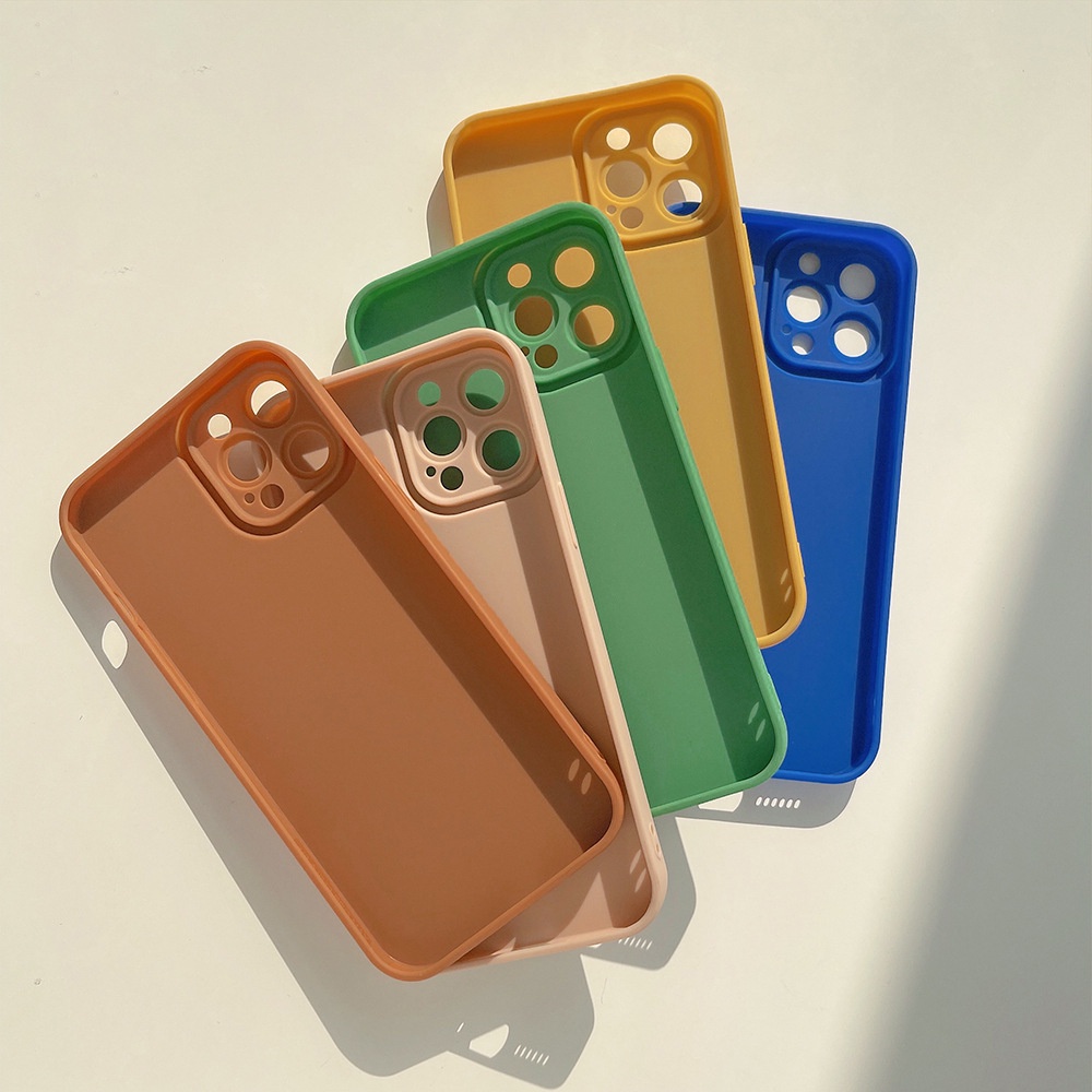 Ốp lưng iphone cạnh vuông màu Pastel Bảo Vệ Camera 11promax/ 11/ 7/8/ 7plus/ 8plus/ x/ xs/ xsmax (Link 1)