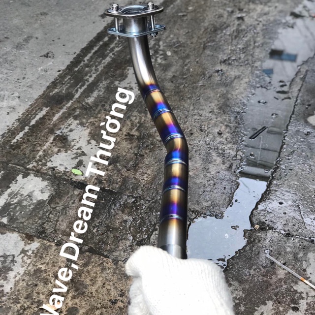 Cổ pô titanium cho wave,dream