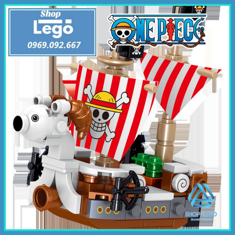 Xếp hình One Piece Tàu hải tặc Polar Tang - Nine Snake - Thousand Sunny - Going Merry Lego Minifigures PRCK 69855