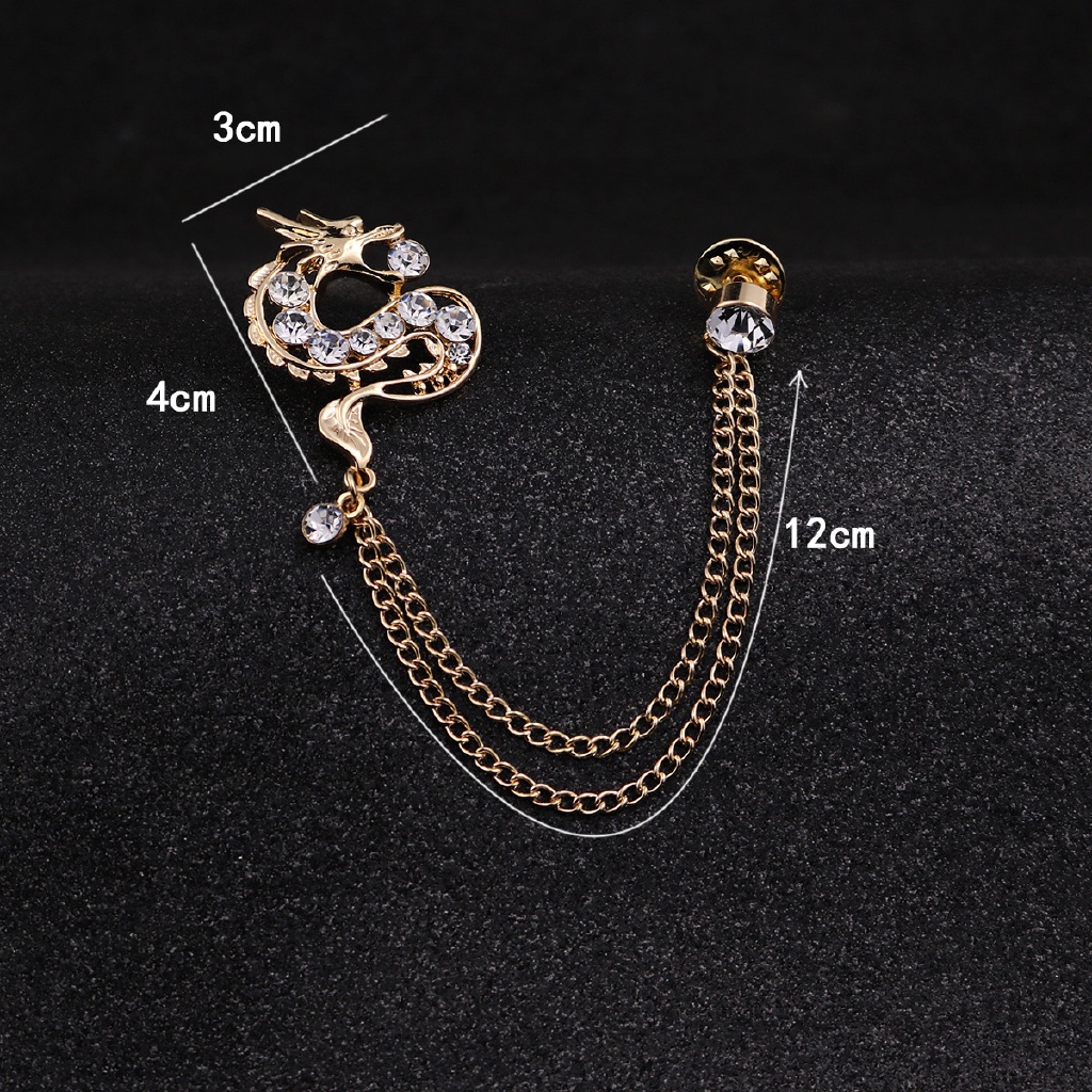 Trâm Cài Áo Hình Rồng Phong Cách Trung Hoa Cổ Điển Thời Trang Cho Nam Và Nữ