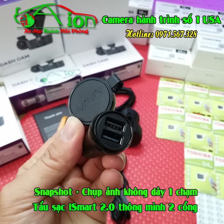 Camera Hành Trình VAVA VD-002 | 2 Camera | VAVA VD-002 Dual Cam - Ghi hành trình Ô tô trước và sau - Chính hãng | BigBuy360 - bigbuy360.vn