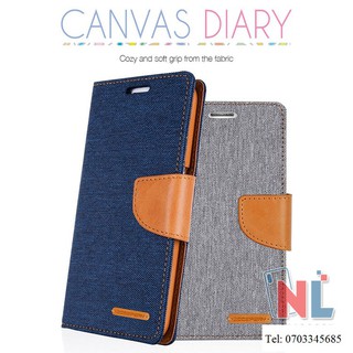 Bao da Galaxy Note 8 Mercury Canvas Diary ngăn chứa thẻ