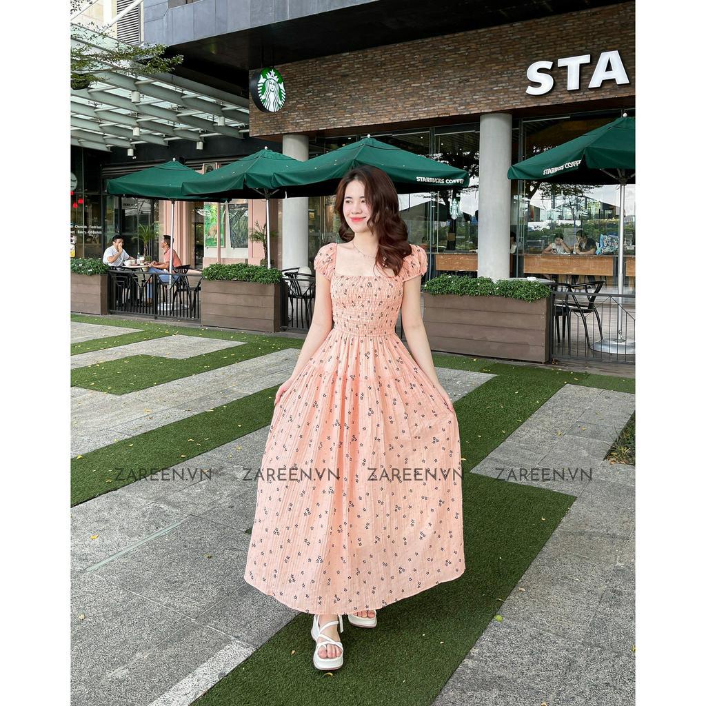 ZAREEN | ĐẦM HOA THUN CHỈ ZAREEN DAX70 - HỒNG DÂU