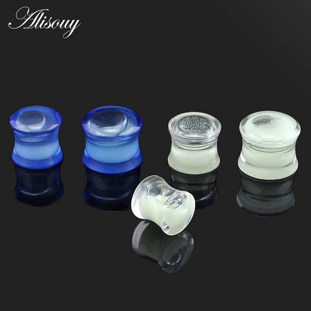 Alisouy Set 2 Khuyên Tai acrylic Phát Sáng Trong Bóng Tối Cắm Và Xỏ Khuyên Tai