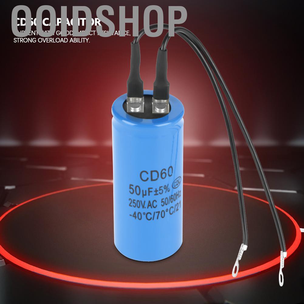 Tụ điện CD60 250V AC 50UF 50/ 60HZ tiện lợi dành cho máy nén khí