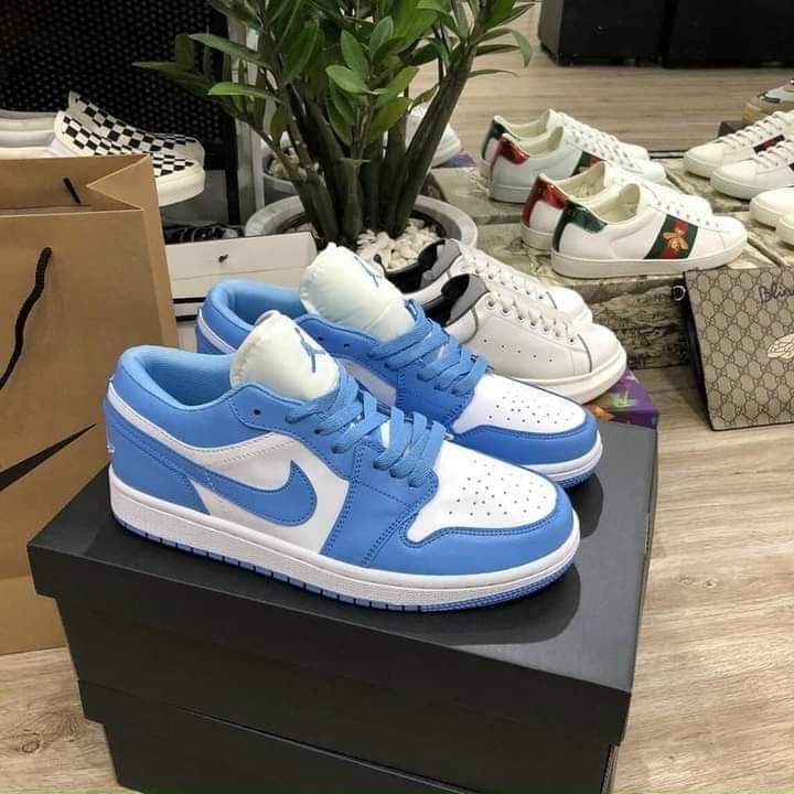 Giày Thể Thao Jodan 1 xám xanh paris, Giày Sneaker JD1 màu xám nam nữ Tặng FULL BOX BILL dễ phối đồ