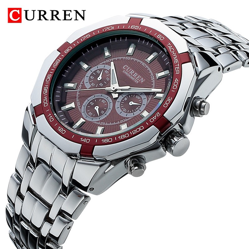 Đồng Hồ Quartz CURREN Chống Thấm Nước Chất Liệu Thép Không Gỉ Sang Trọng