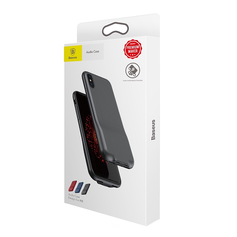 Ốp điện thoại Baseus có cổng sạc bảo vệ cho iPhone X 7 8 Plus