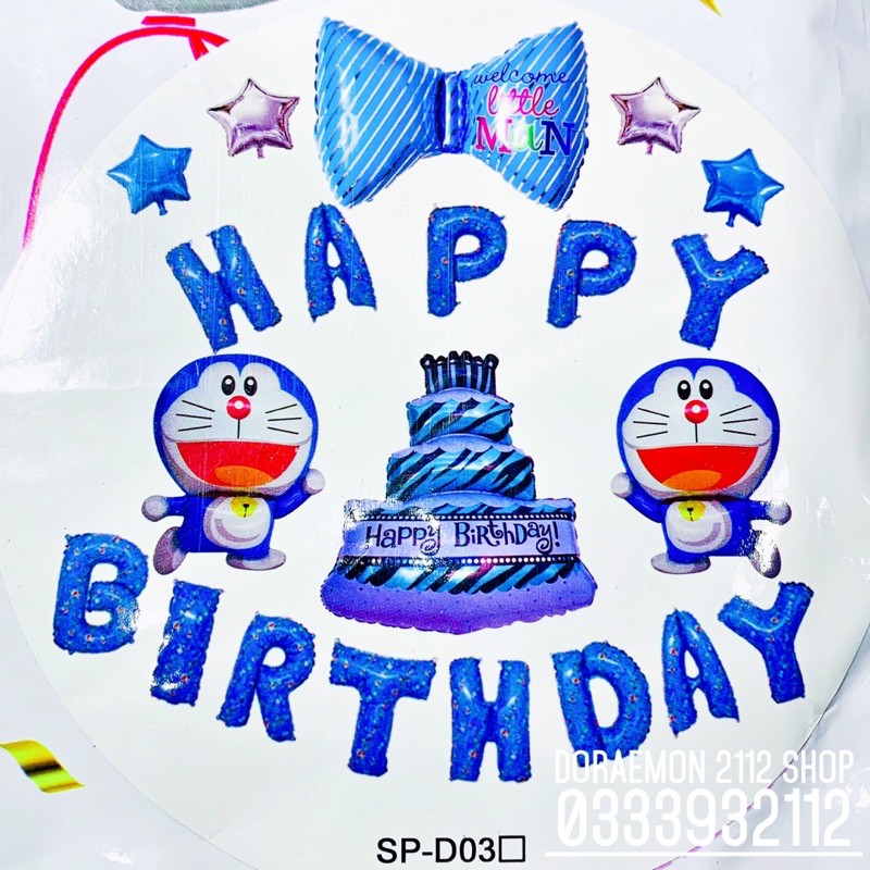 Trọn bộ combo bong bóng sinh nhật Doraemon