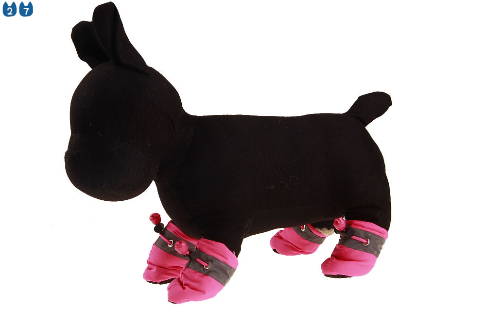 Bộ 4 chiếc giày 27pets chất liệu dày dặn dành cho thú cưng mang mùa đông kháng nước