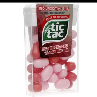 Kẹo hương vị dâu và dâu bạc hà Tic Tac hộp 14.5g
