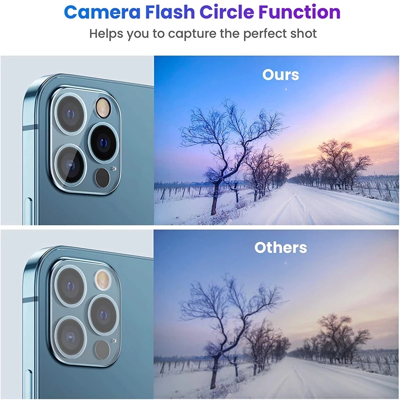 1 / 3 Miếng Dán Bảo Vệ Camera 9h Cho Iphone 12 Pro Max 12 Mini