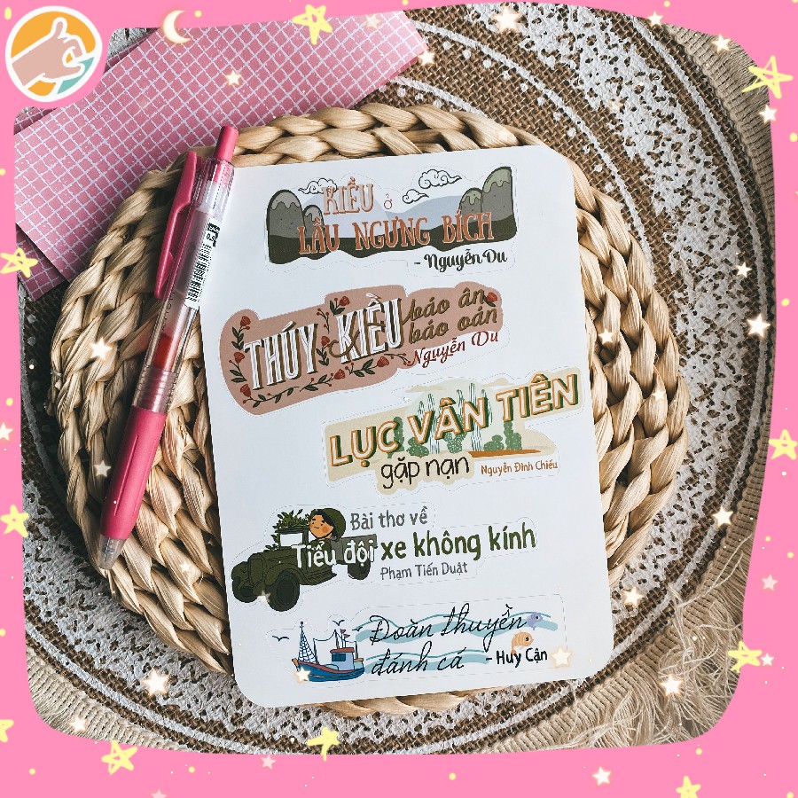 Sticker tựa bài ngữ văn lớp 09