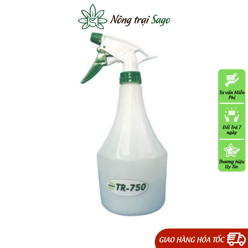 Bình Tưới Cây Bóp Tay DUDACO 750ml, Nhựa Tốt - Nông Trại Sago