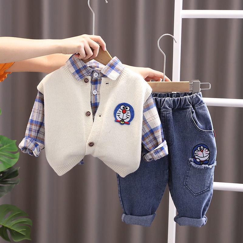 Bộ Đồ Thời Trang Mùa Thu 2022 Phong Cách Mới Cho Bé Trai 1-5 Tuổi