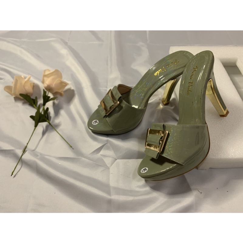 Dép cao gót, dép nữ đế đúp 12 phân GCG04 __