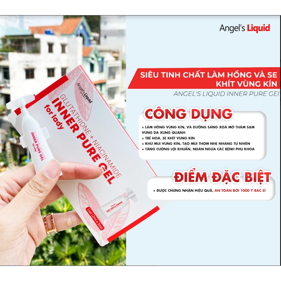 Siêu tinh chất Angel's Liquid GLUTATHIONE NIACINAMIDE INNER LÀM HỒNG SE KHÍT VÙNG KÍN 2ml