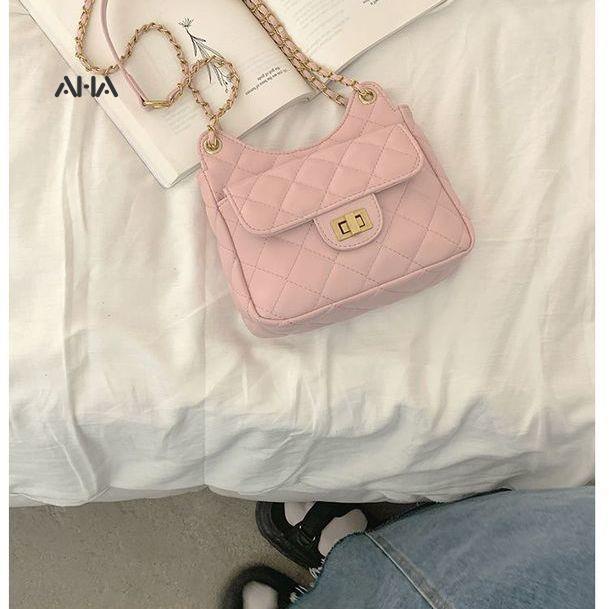 Túi xách AHA official cỡ nhỏ phối dây xích thời trang dành cho nữ