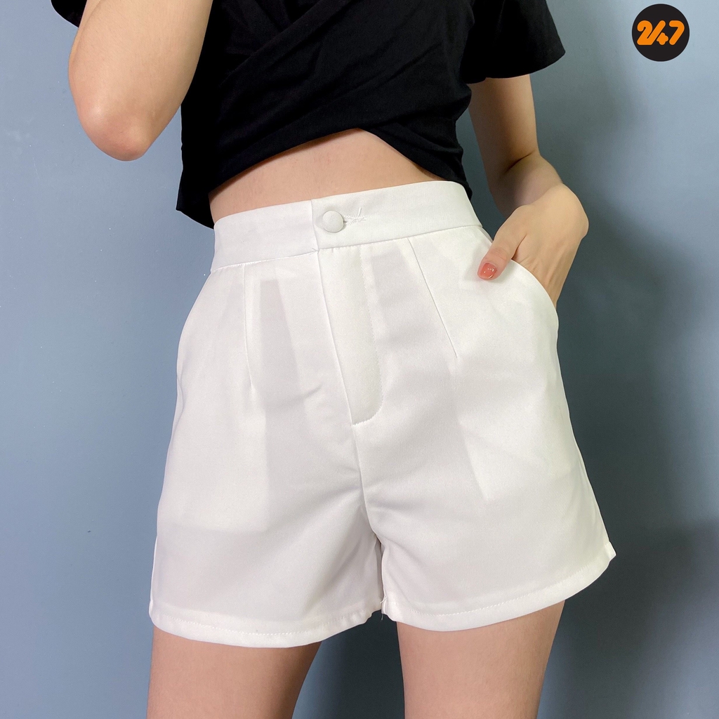Quần sooc nữ cạp cao cúc bọc Short255