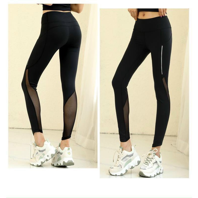 QUẦN LEGGING NỮ PHỐI LƯỚI CÓ TÚI TẬP GYM,YOGA,FITNESS,AEROBIC,ZUMBA,ĐI CHƠI