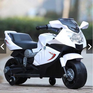 [Freeship] Xe máy điện thể thao có nhạc đèn, bánh phụ cho bé