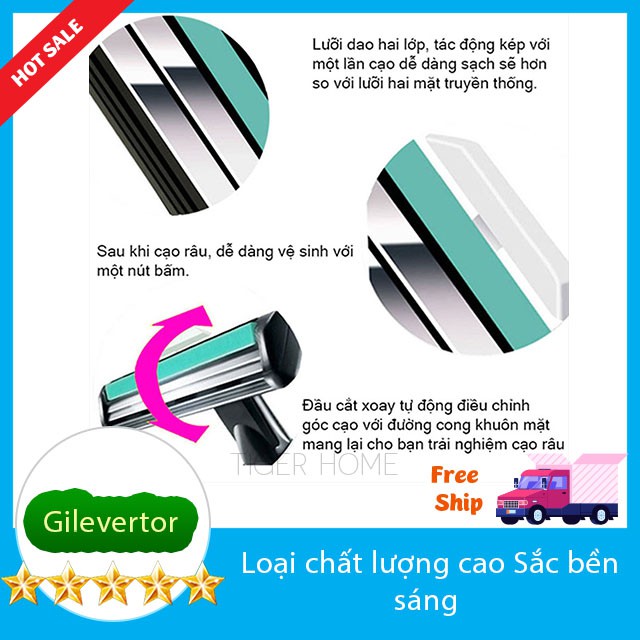 Dao cạo râu Gilleitt Mach Classicc Kèm 36 lưỡi Tặng 1 Lọ kem model 2022