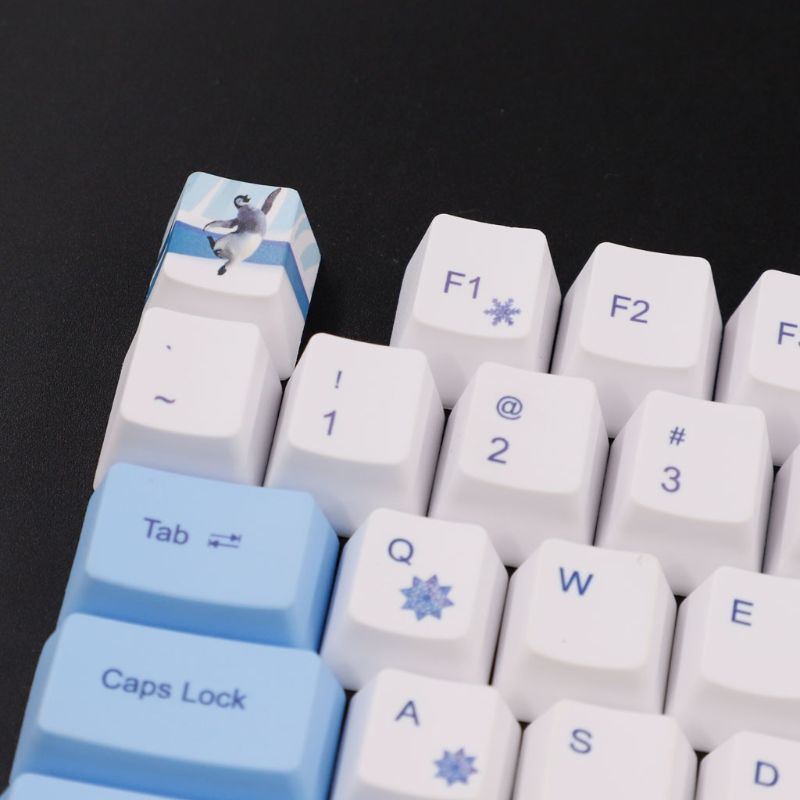 Bộ 113 Phím Rời PBT OEM In Hình Chim Cánh Cụt Dễ Thương
